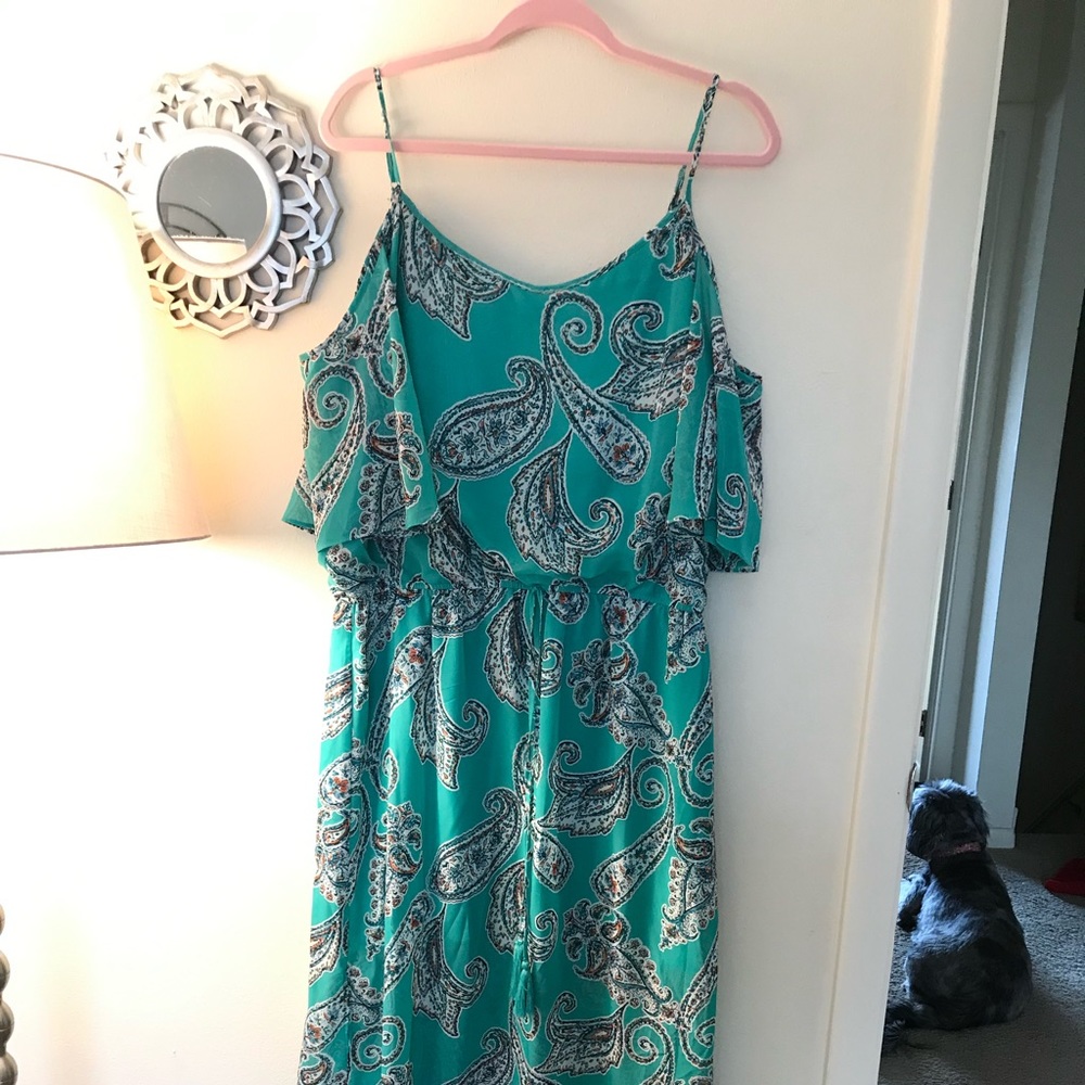 Bisou Bisou Seafoam Green Maxi Dress Size 16